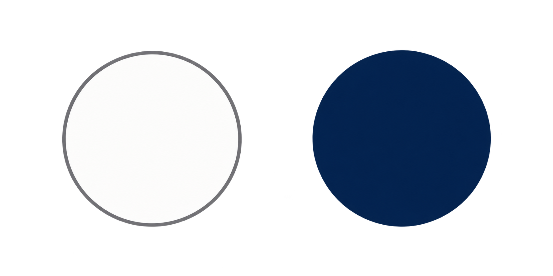 Blanco y azul marino